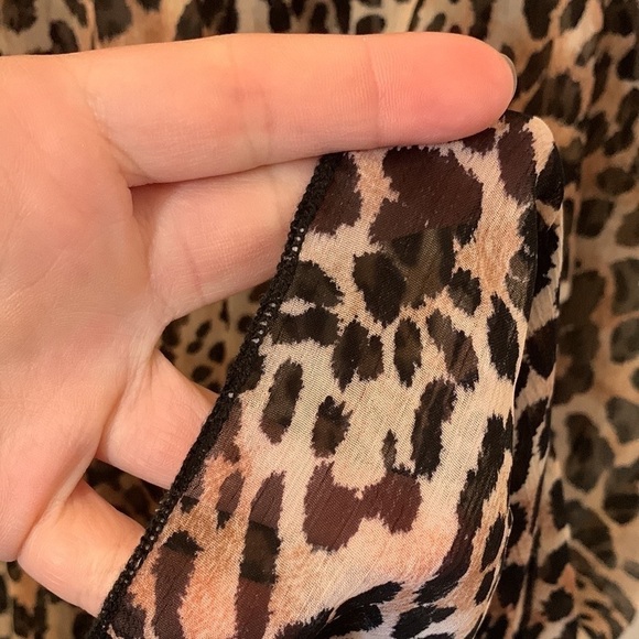 January 7 USA Leopard Print Halter Baby Doll Top - Picture 5 of 9